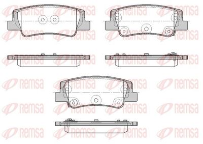 Brake Pad Set, disc brake REMSA 1956.02