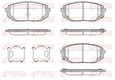 Brake Pad Set, disc brake REMSA 1957.02