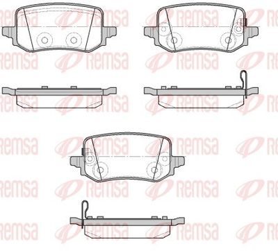 Brake Pad Set, disc brake REMSA 1958.02