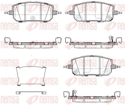 Brake Pad Set, disc brake REMSA 1960.02