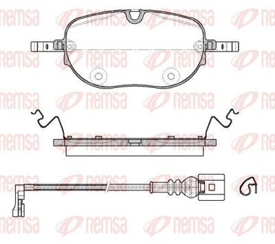 Brake Pad Set, disc brake REMSA 1963.01
