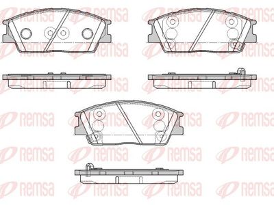 Brake Pad Set, disc brake REMSA 1967.02