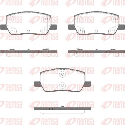 Brake Pad Set, disc brake REMSA 1969.02