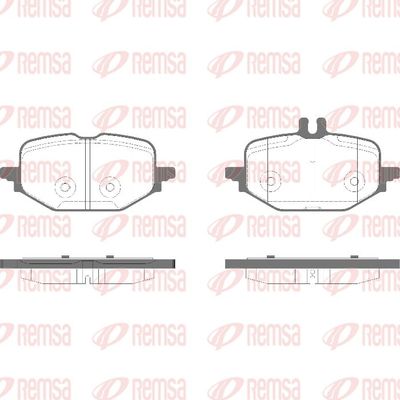 Brake Pad Set, disc brake REMSA 1972.00