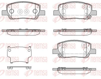 Brake Pad Set, disc brake REMSA 1974.02