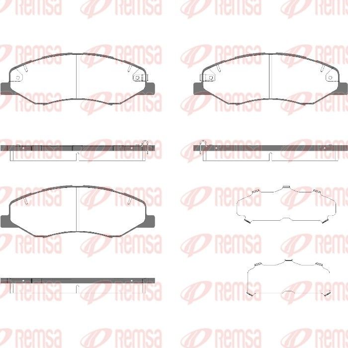 REMSA 1977.02 Brake Pad Set, disc brake