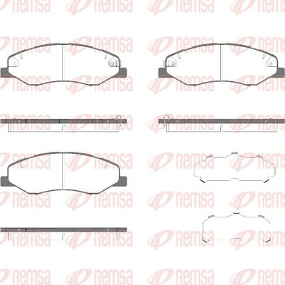 Brake Pad Set, disc brake REMSA 1977.02