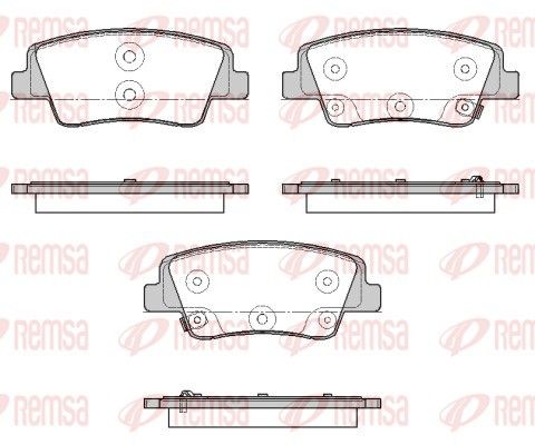 REMSA 1980.02 Brake Pad Set, disc brake