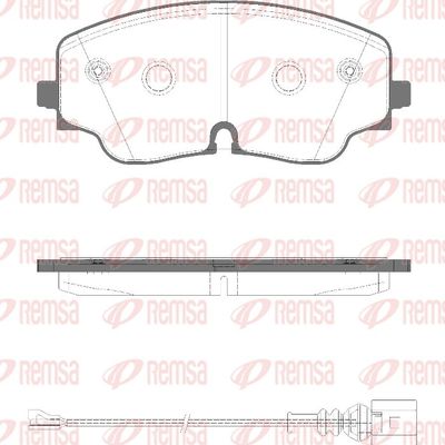 Brake Pad Set, disc brake REMSA 1984.01