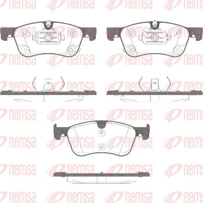 Brake Pad Set, disc brake REMSA 1986.02