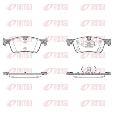 Brake Pad Set, disc brake REMSA 1986.10