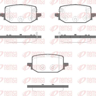 Brake Pad Set, disc brake REMSA 1987.02