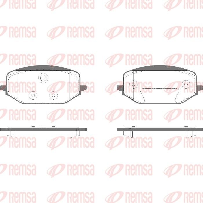 REMSA 1988.00 Brake Pad Set, disc brake