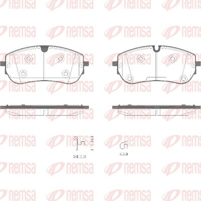 Brake Pad Set, disc brake REMSA 1989.00