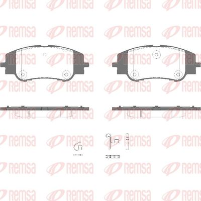 Brake Pad Set, disc brake REMSA 1994.00