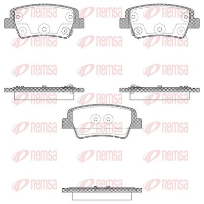 Brake Pad Set, disc brake REMSA 1999.02