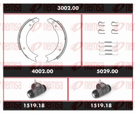 REMSA 3002.00 Brake Kit, drum brake