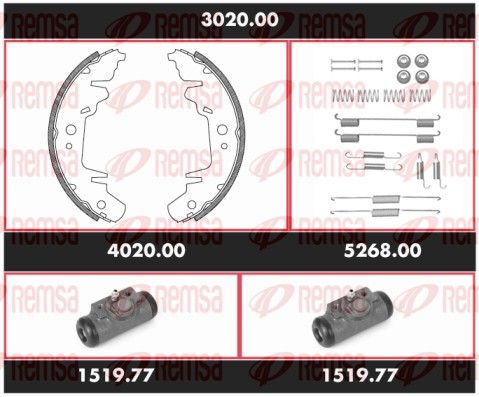 REMSA 3020.00 Brake Kit, drum brake