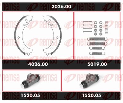 Brake Kit, drum brake REMSA 3026.00