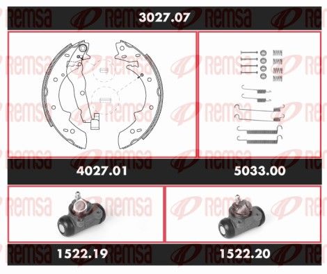 REMSA 3027.07 Brake Kit, drum brake