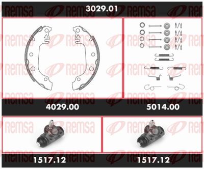 Brake Kit, drum brake REMSA 3029.01