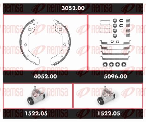REMSA 3052.00 Brake Kit, drum brake