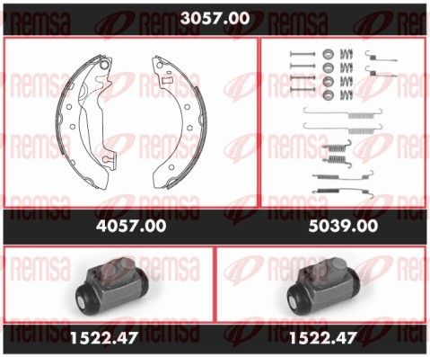 REMSA 3057.00 Brake Kit, drum brake