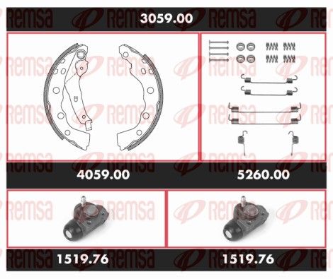 REMSA 3059.00 Brake Kit, drum brake