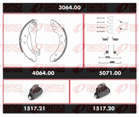 REMSA 3064.00 Brake Kit, drum brake