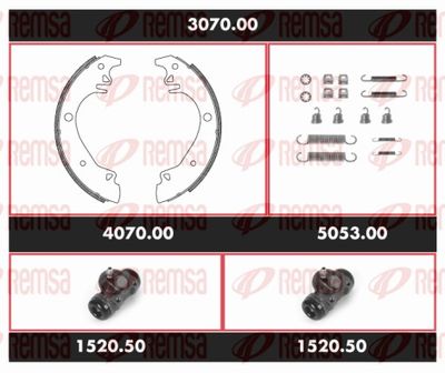 Brake Kit, drum brake REMSA 3070.00