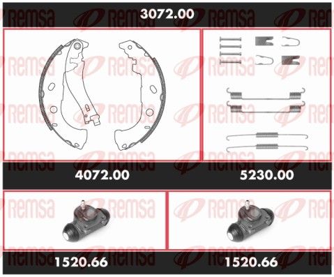 REMSA 3072.00 Brake Kit, drum brake