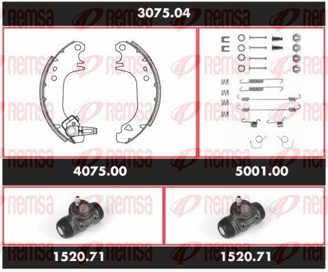 REMSA 3075.04 Brake Kit, drum brake