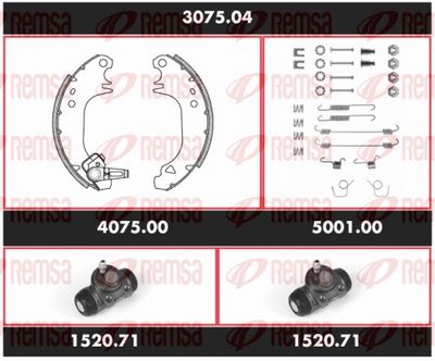 Brake Kit, drum brake REMSA 3075.04