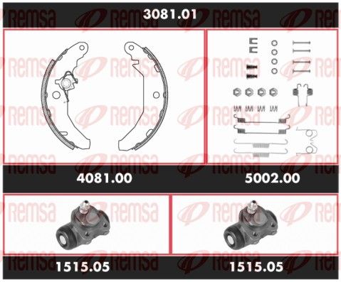 REMSA 3081.01 Brake Kit, drum brake