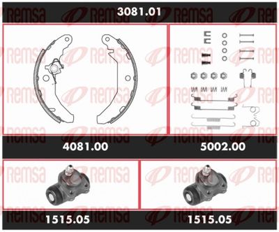 Brake Kit, drum brake REMSA 3081.01