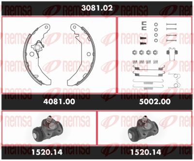 Brake Kit, drum brake REMSA 3081.02