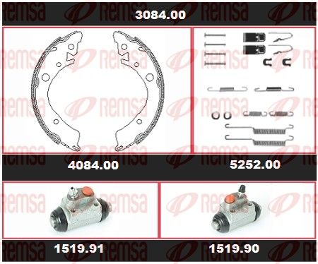REMSA 3084.00 Brake Kit, drum brake
