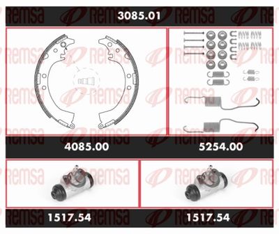 Brake Kit, drum brake REMSA 3085.01