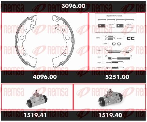 REMSA 3096.00 Brake Kit, drum brake