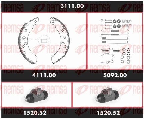 REMSA 3111.00 Brake Kit, drum brake