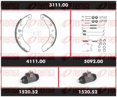 Brake Kit, drum brake REMSA 3111.00