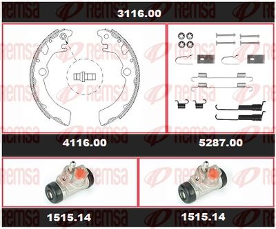 Brake Kit, drum brake REMSA 3116.00