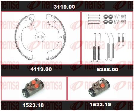 REMSA 3119.00 Brake Kit, drum brake