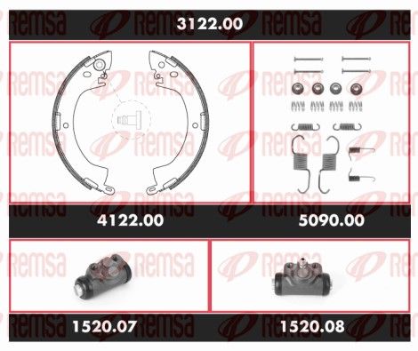 REMSA 3122.00 Brake Kit, drum brake