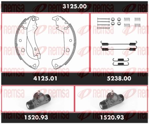 REMSA 3125.00 Brake Kit, drum brake