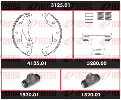 Brake Kit, drum brake REMSA 3125.01