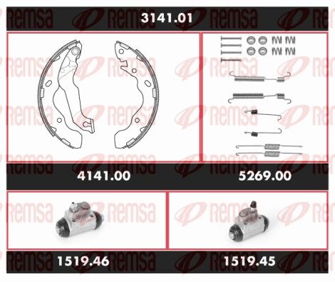 REMSA 3141.01 Brake Kit, drum brake
