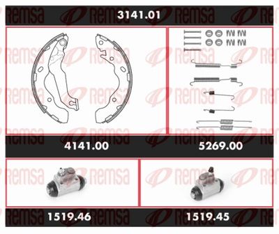 Brake Kit, drum brake REMSA 3141.01