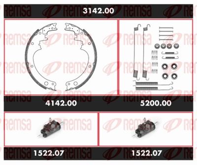 Brake Kit, drum brake REMSA 3142.00