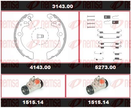 REMSA 3143.00 Brake Kit, drum brake